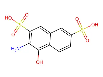 2,7-Naphthalenedisulfonic acid, 3-amino-4-hydroxy- structure