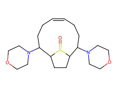 2,9-Dimorpholin-4-yl-13lambda4-thiabicyclo[8.2.1]tridec-5-ene 13-oxide structure