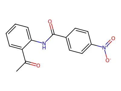 N-(2-acetylphenyl)-4-nitrobenzamide structure