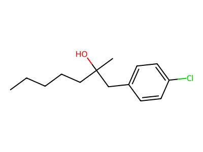 1-(4-Chlorophenyl)-2-methylheptan-2-ol structure