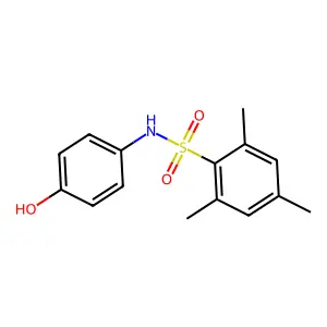 N-(4-hydroxyphenyl)-2,4,6-trimethylbenzenesulfonamide structure