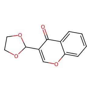 3-(1,3-dioxolan-2-yl)-4H-chromen-4-one structure