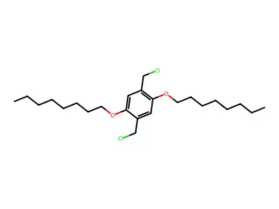 1,4-Bis(chloromethyl)-2,5-bis(octyloxy)benzene structure