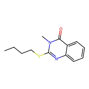 2-Butylsulfanyl-3-methylquinazolin-4-one structure