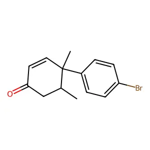 4-(4-Bromophenyl)-4,5-dimethylcyclohex-2-en-1-one structure
