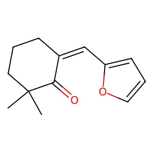 2,2-dimethyl-6-furfurylidene-cyclohexanone structure