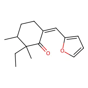 2-Ethyl-6-(furan-2-ylmethylidene)-2,3-dimethylcyclohexan-1-one structure