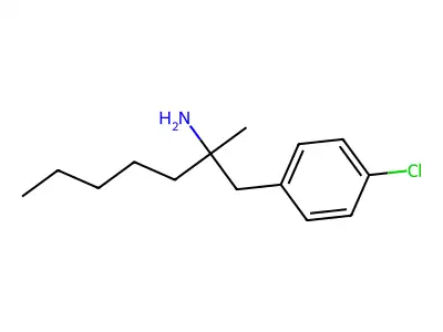 1-(4-Chlorophenyl)-2-methylheptan-2-amine structure