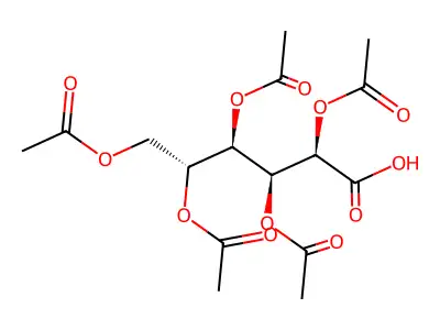Penta-O-acetyl-D-gluconic acid structure