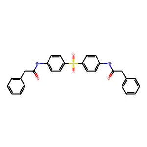 2-phenyl-N-(4-{[4-(2-phenylacetylamino)phenyl]sulfonyl}phenyl)acetamide structure