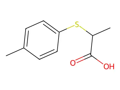 2-((4-Methylphenyl)sulfanyl)propanoic acid structure
