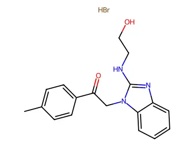2-[2-(2-Hydroxy-ethylamino)-benzoimidazol-1-yl]-1-p-tolyl-ethanone structure