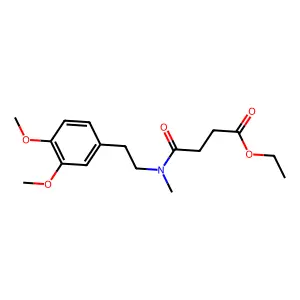 Ethyl 3-[2-(3,4-dimethoxyphenyl)ethyl-methyl-carbamoyl]propanoate structure