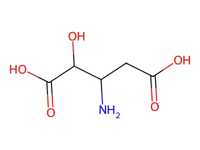 3-Amino-2-hydroxypentanedioic acid structure