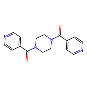 1,4-Diisonicotinoylpiperazine structure