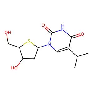 2'-Deoxy-5-isopropyl-4'-thiouridine structure