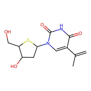 2'-Deoxy-5-isopropenyl-4'-thiouridine structure