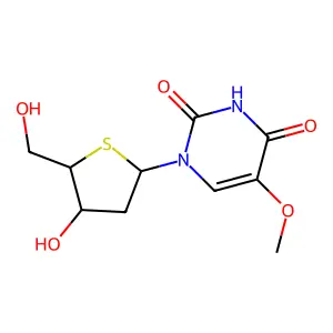 2'-Deoxy-5-methoxy-4'-thiouridine structure