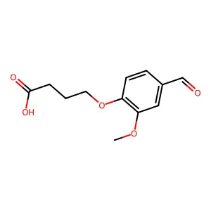 4-(4-Formyl-2-methoxyphenoxy)butanoic acid structure