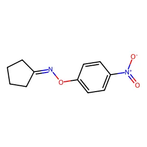 cyclopentanone O-{4-nitrophenyl}oxime structure