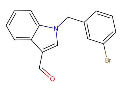 1-(3-bromobenzyl)-1H-indole-3-carbaldehyde structure