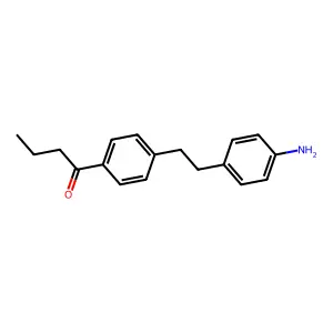 1-(4-Aminophenyl)-2-(4-butyrylphenyl)ethane structure