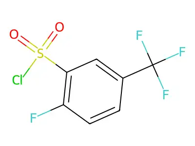 2-Fluoro-5-(trifluoromethyl)benzene-1-sulfonyl chloride structure