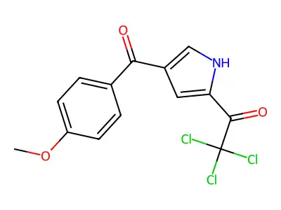 2,2,2-trichloro-1-[4-(4-methoxybenzoyl)-1H-pyrrol-2-yl]-1-ethanone structure