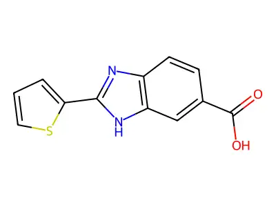 2-thiophen-2-yl-3H-benzimidazole-5-carboxylic acid structure