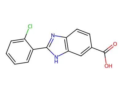 2-(2-Chlorophenyl)-1H-benzimidazole-5-carboxylic acid structure