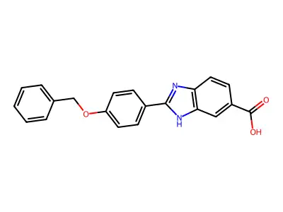 2-(4-benzyloxyphenyl)-1H-benzimidazole-5-carboxylic acid structure