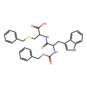 n-[(Benzyloxy)carbonyl]tryptophyl-s-benzylcysteine structure