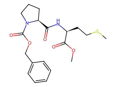 CARBOBENZYLOXY-L-PROLYL-L-METHIONINE METHYL ESTER structure