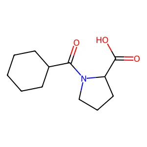 (S)-1-(Cyclohexanecarbonyl)pyrrolidine-2-carboxylic acid structure