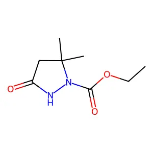 Ethyl 5,5-dimethyl-3-oxopyrazolidine-1-carboxylate structure