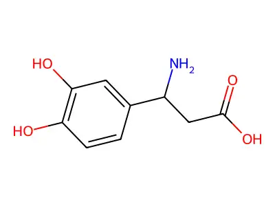 3-amino-3-(3,4-dihydroxyphenyl)propanoic Acid structure