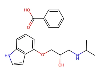 (1-(4-Indolyloxy)-3-isopropyl-2-propanol benzoate (salt) structure