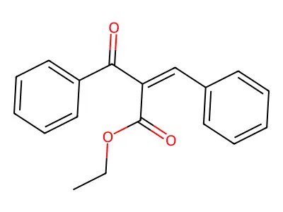 Benzylidene-benzoylacetic acid ethyl ester structure