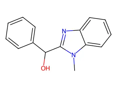 (1-methyl-1H-benzimidazol-2-yl)(phenyl)methanol structure