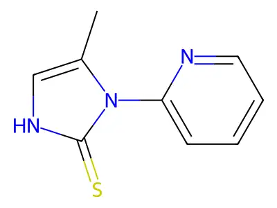 1,3-Dihydro-5-methyl-1-(2-pyridinyl)-2H-imidazole-2-thione structure