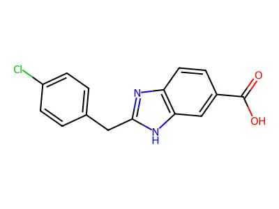 2-(4-Chlorobenzyl)-1H-benzo[d]imidazole-6-carboxylic acid structure