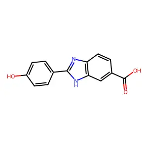 2-(4-Hydroxyphenyl)-3H-benzimidazole-5-carboxylic acid structure