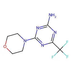2-Amino-4-morpholino-6-(trifluoromethyl)-1,3,5-triazine structure