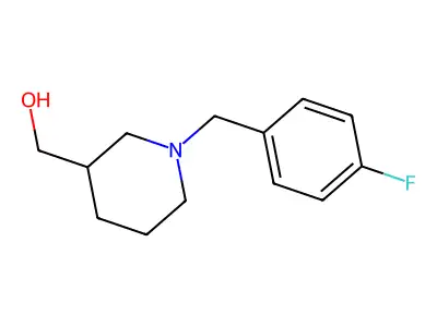 (1-(4-Fluorobenzyl)piperidin-3-yl)methanol structure