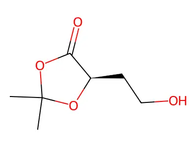 5-(2-Hydroxyethyl)-2,2-dimethyl-1,3-dioxolan-4-one structure
