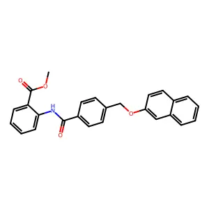 Methyl 2-({4-[(2-naphthyloxy)methyl]benzoyl}amino)benzoate structure