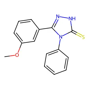 5-(3-methoxyphenyl)-4-phenyl-4H-1,2,4-triazole-3-thiol structure