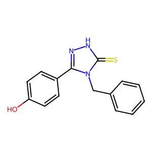 4-(4-Benzyl-5-sulfanylidene-1,2,4-triazolidin-3-ylidene)cyclohexa-2,5-dien-1-one structure
