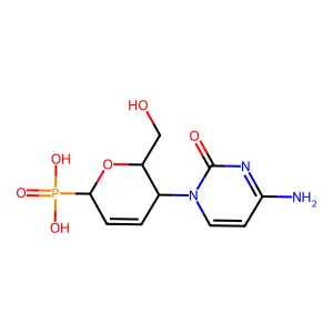 [5-(4-Amino-2-oxo-2H-pyrimidin-1-yl)-6-hydroxymethyl-5,6-dihydro-2H-pyran-2-yl]-phosphonic acid structure