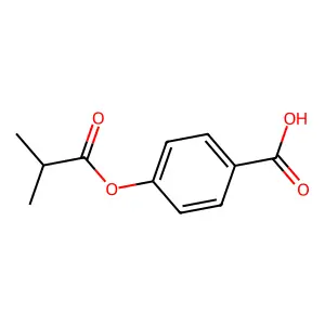 Benzoic acid, 4-(2-methyl-1-oxopropoxy)- structure